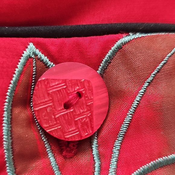 NWT Belle Baili Red Floral Women's Embroidered Floral Jacket XXL - Picture 5 of 16